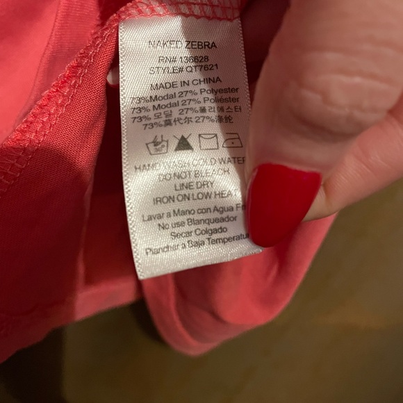 Naked Zebra Coral Lined Camisole Top - Picture 4 of 6